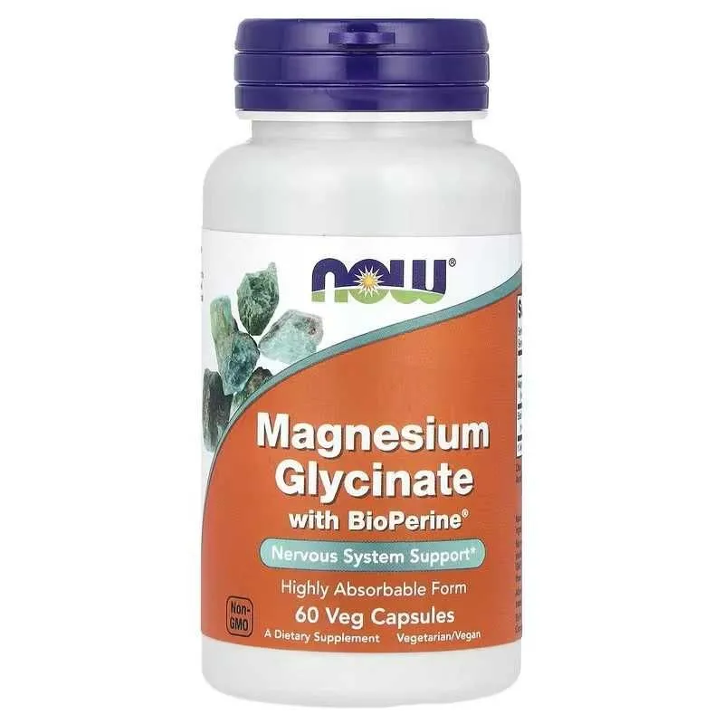 NOW Foods Magnesium Glycinate BioPerine Глицинат магния магний magniy — фото 1