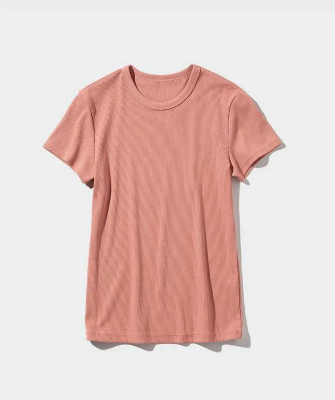 Новая женская мягкая ребристая футболка UNIQLO М и L разм зел роз Дост 3 Новая женская мягкая ребристая футболка UNIQLO М и L разм зел роз Дост 3