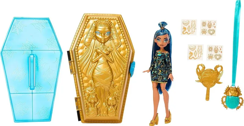 Monster High Doll & Accessories, Cleo De Nile Golden Glam Case Beauty — фото 1