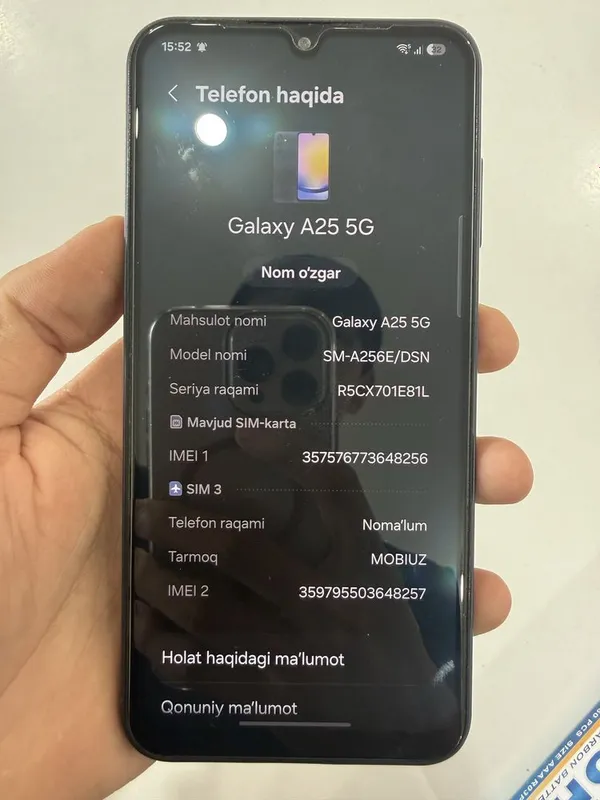 Samsung A25 5G 6x128 xotira xolati yaxshi ideal hama joyi radnoy 5 Samsung A25 5G 6x128 xotira xolati yaxshi ideal hama joyi radnoy 5