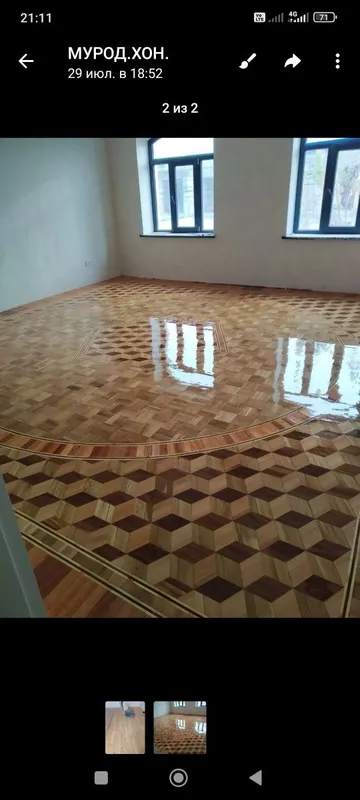 Shlifovka pol parket zina ishlarini qilamiz 7