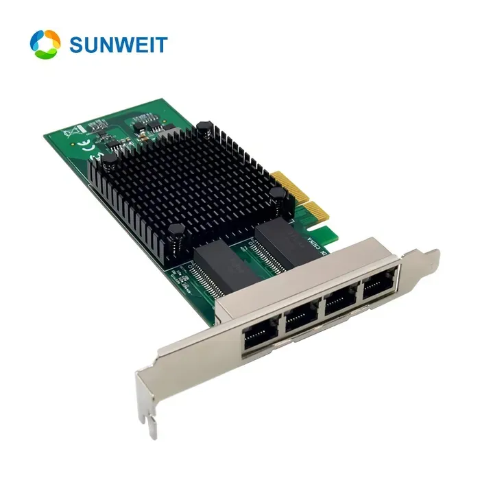 PCi-e Intel i350-T4 Quad RJ45 GigabitСетевая карта 1
