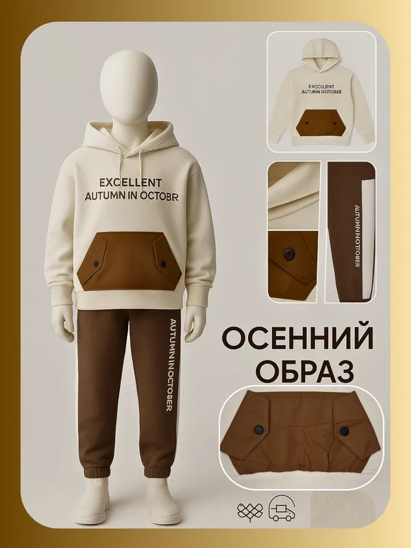 Детская осенняя двойка для мальчикам и девочкам — фото 4