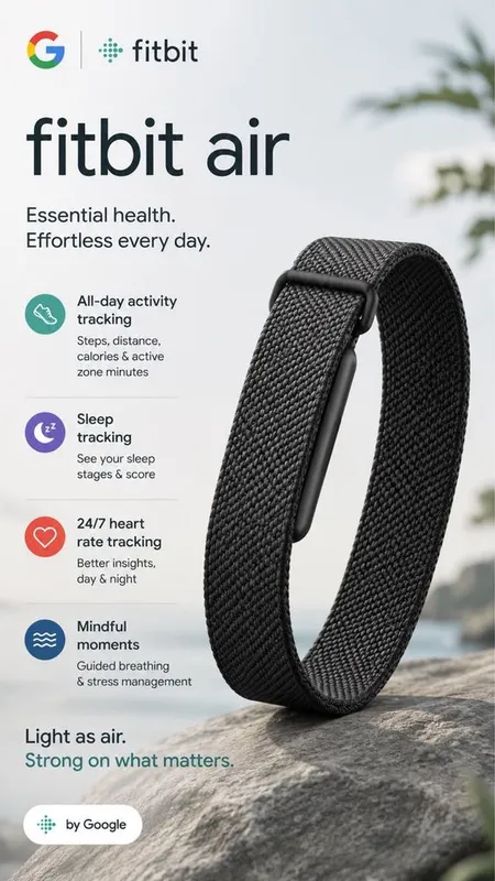 Google FITBIT AIR (new) black 2