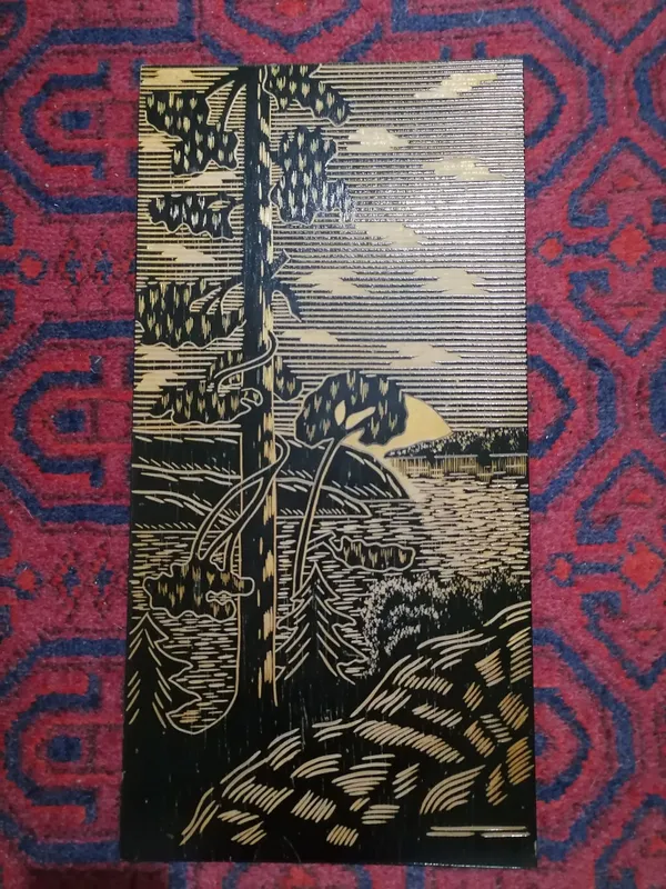 Деревянное резное панно