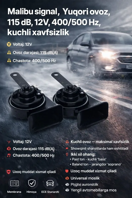 Avtomobil Malibu signali