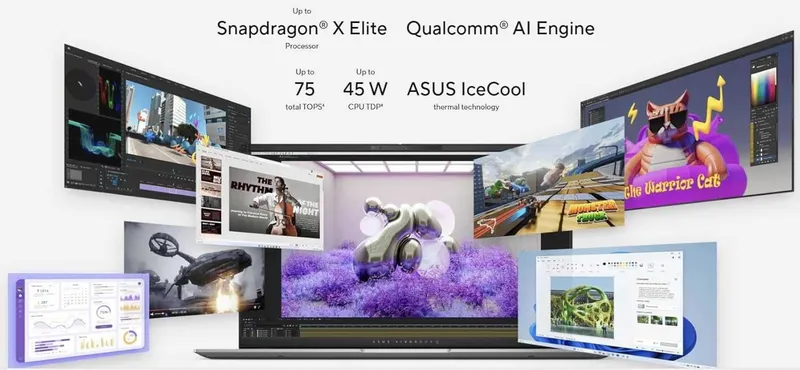 ASUS Vivobook S 15 3K 120Hz OLED Snapdragon X Elite X1E-78 32GB 1TB 1 ASUS Vivobook S 15 3K 120Hz OLED Snapdragon X Elite X1E-78 32GB 1TB 1