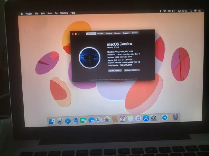 Macbook pro 13 yaxshi holatda — фото 3