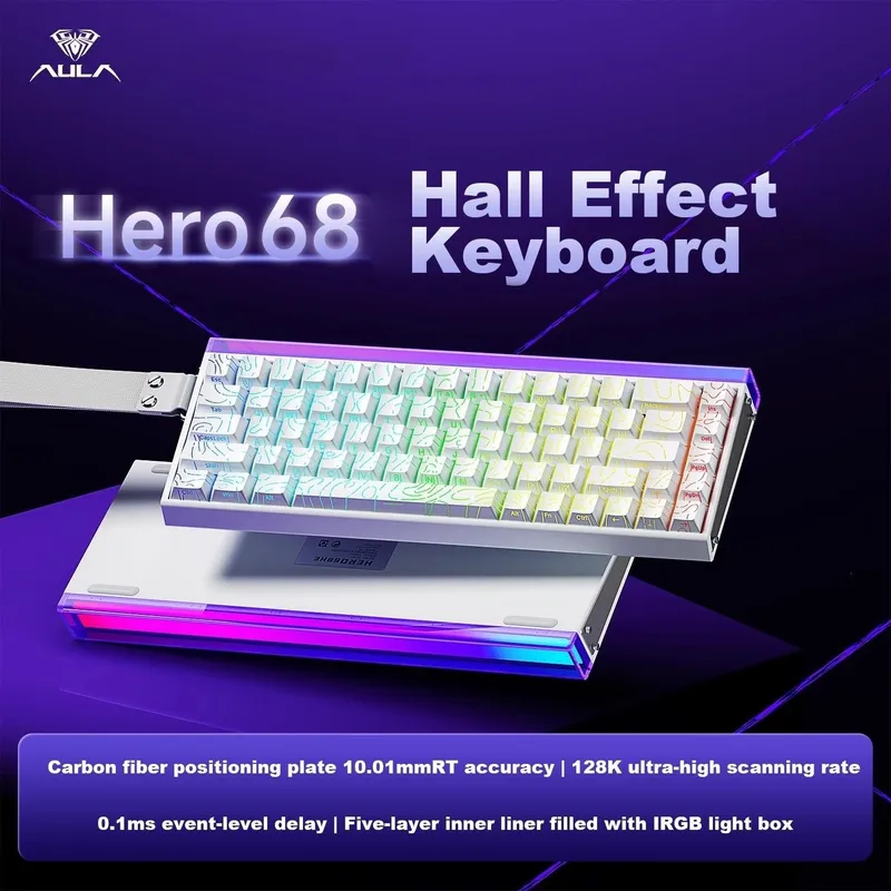 New Клавиатура AULA Hero 68 Magnetic switch — фото 1
