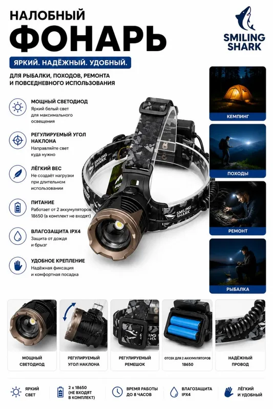 Мощный LED-фонарь для путешественников и охотников 5 Мощный LED-фонарь для путешественников и охотников 5