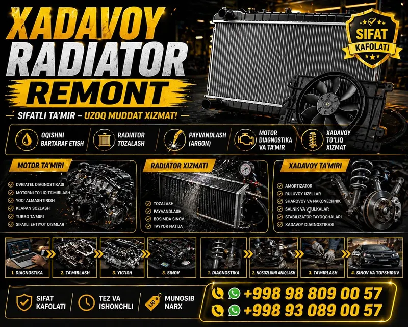 Radiyator remont motor xadavoy vezif Radiyator remont motor xadavoy vezif