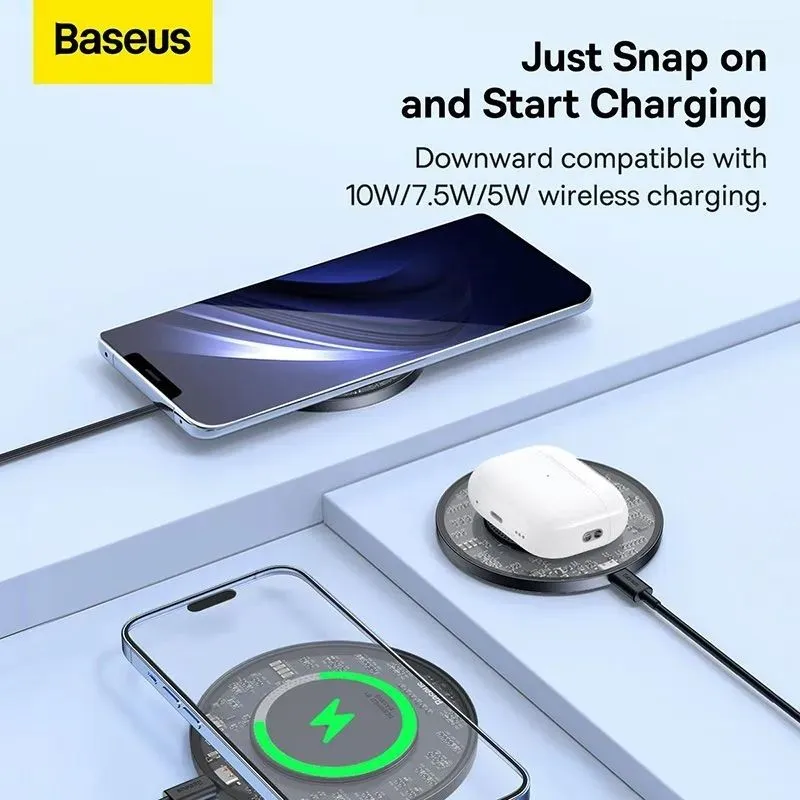 Baseus Беспроводная зарядка. Simsiz zaryadchik android va ayfon uchun — фото 7