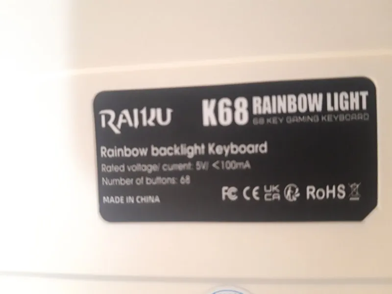 Klaviatura k68 Rainbow dash — фото 2
