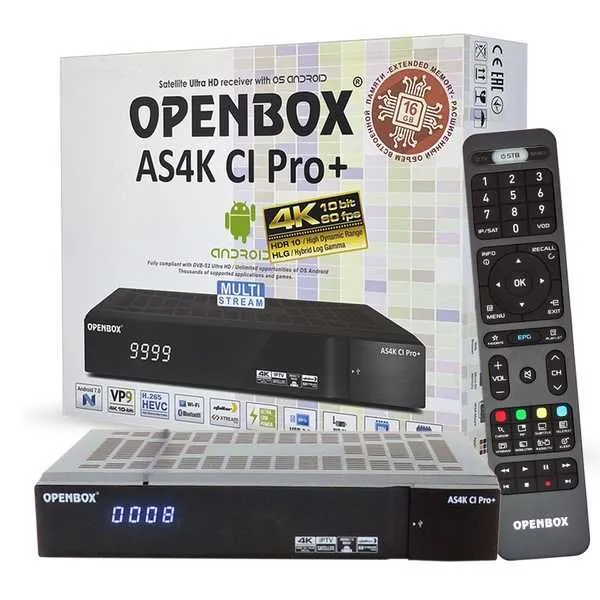 Openbox AS4K CI Pro+ — топовый спутниковый 4K ресивер, редкая модель 1