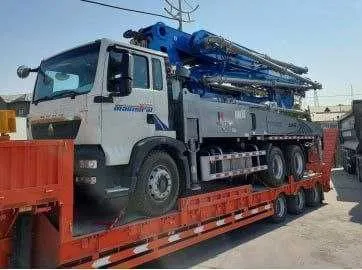 Автобетононасос марки JIUHE JH38 на шасси HOWO TX (38 метр)