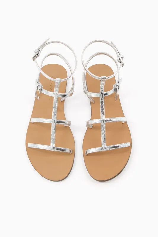 Серебристые сандалии от Bershka 3