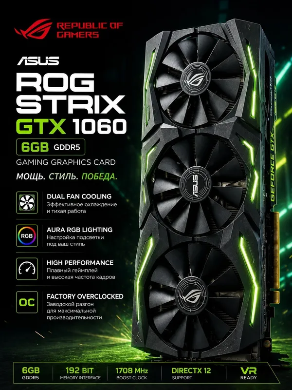 Asus ROG Strix GTX 1060 6GB 192bit
