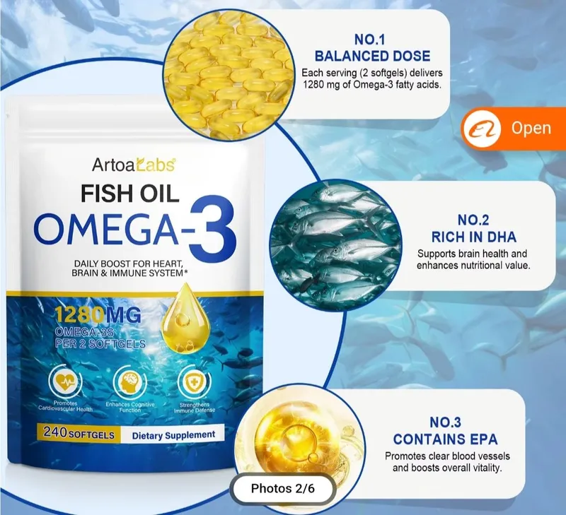 Omega 3,1280 mg,240 ta softgel,omega,омега 3 — фото 2