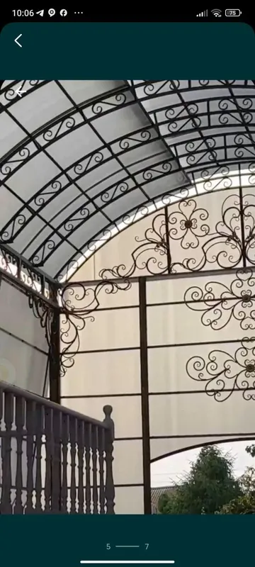 Навес на заказ ворота перила беседки столбы ограждения все под ключ — фото 4