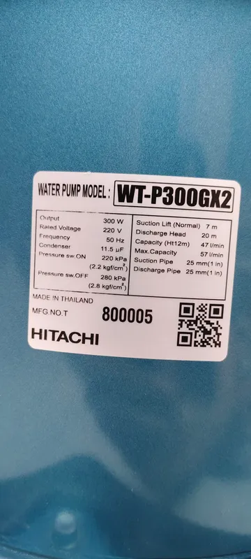 Avtomatik suv nasosi HITACHI WT-P300GX2 2
