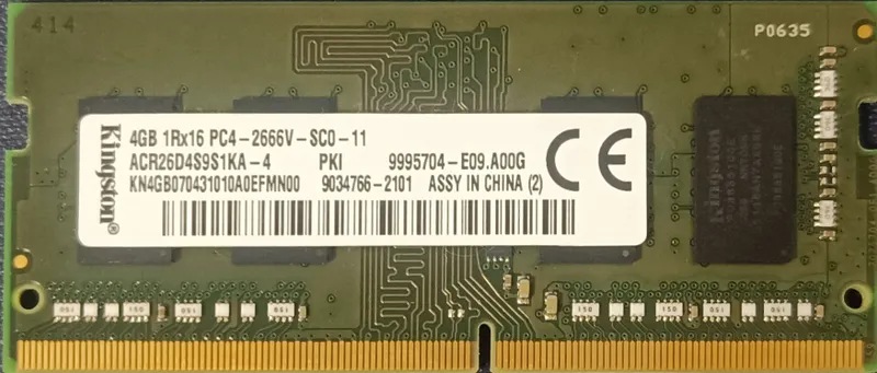 Kingston 4GB 1Rx16 PC4-2666V-SCO-11 RAM