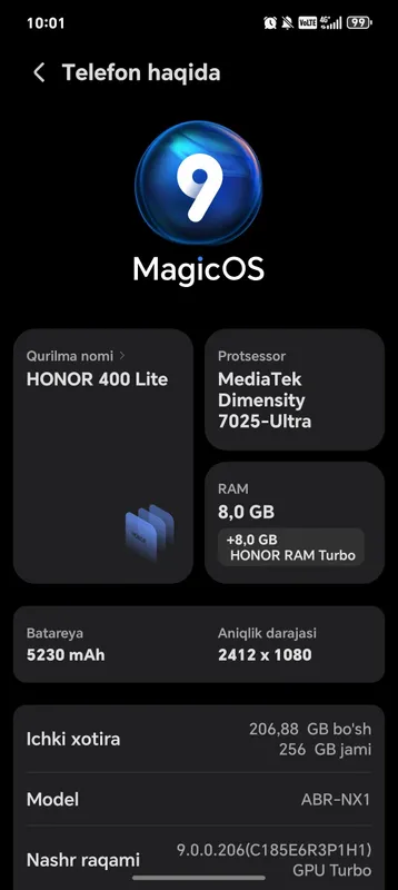honor 400 lite