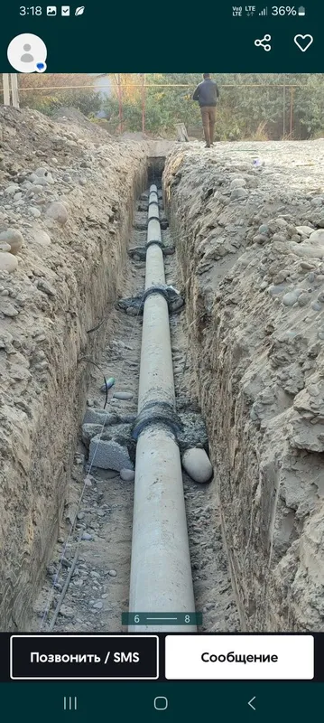 Kanalizatsiya vodapiravot transha qazish ishlarini qilamiz — фото 6