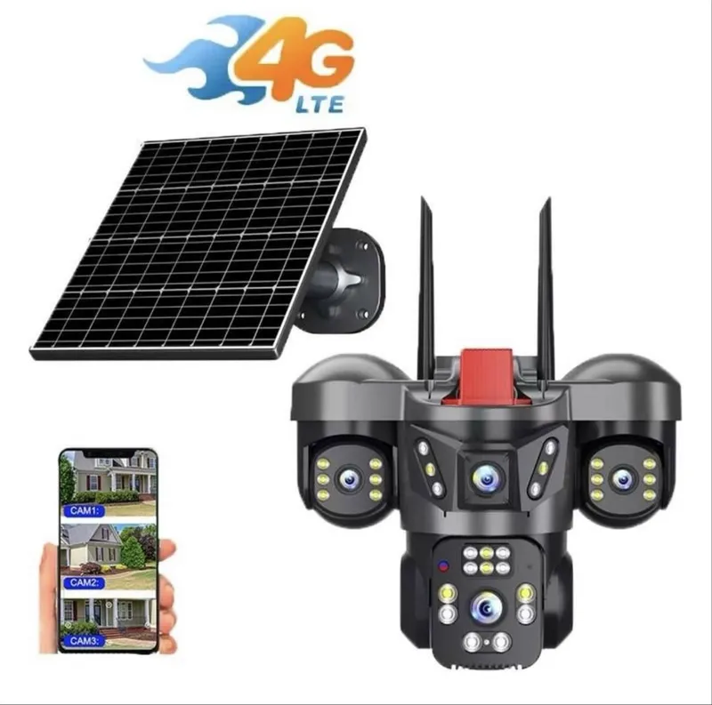 Quyosh panelli sim kartali kamera 4g Камера видеонаблюдения Солнечная — фото 1