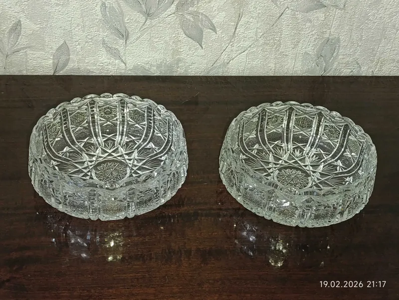 Хрустальные вазы, 2 шт. 1 Хрустальные вазы, 2 шт. 1