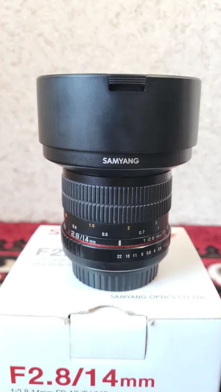 Obektiv samyang holati ideal deyarli yangi model samyang F2.8/14mm 4 Obektiv samyang holati ideal deyarli yangi model samyang F2.8/14mm 4