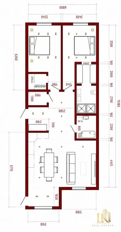 3-комнатная квартира 117 м², 3/6, ЖК Vita alliance