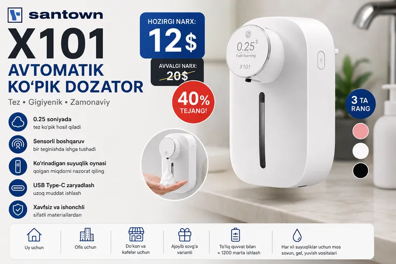 Santown X101 Avtomatik Sensorli Sovun Dispenseri