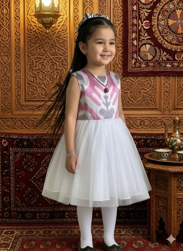 Milliy uslubdagi qiz bola uchun ko‘ylak 1 Milliy uslubdagi qiz bola uchun ko‘ylak 1