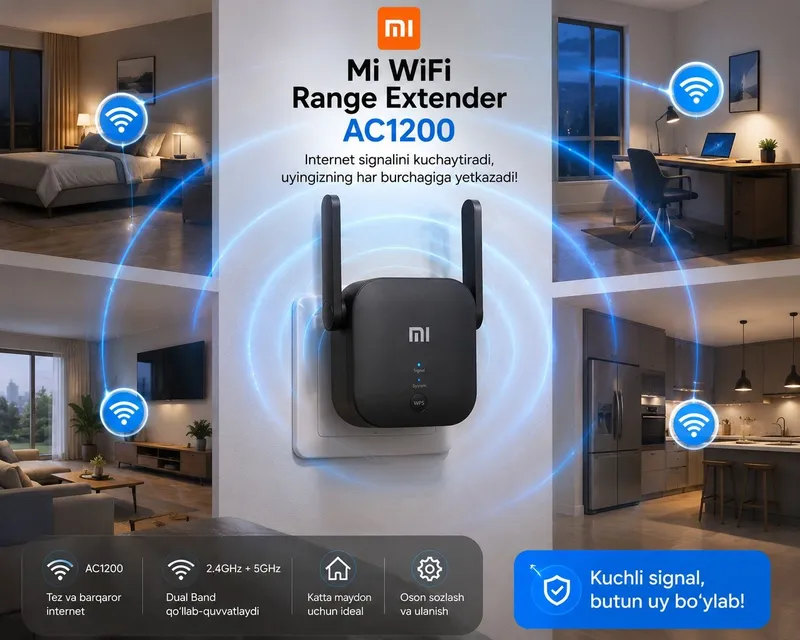 WiFi Signal Kuchaytirgich Xiaomi AC1200 — фото 1