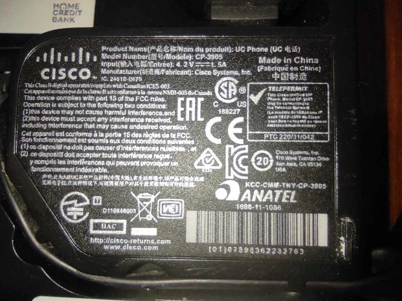 ИП телефон IP telefon Cisco SIP Phone CP-3905 3 ИП телефон IP telefon Cisco SIP Phone CP-3905 3