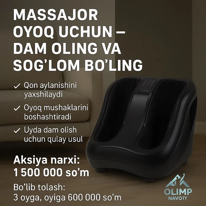 Massajor oyoq uchun Axelus HF-1010 6-funksiyali