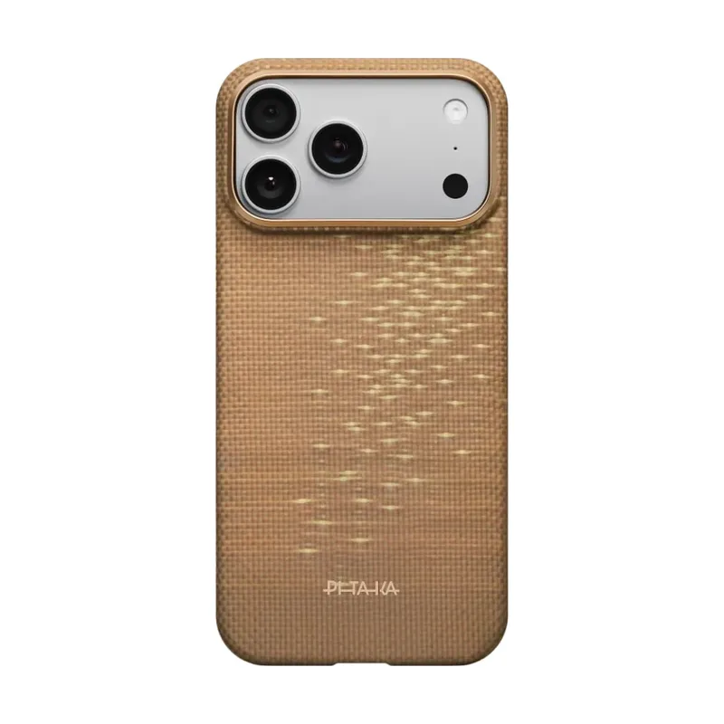 iPhone 17 uchun Pitaka Ultra-Slim Case Golden Glint 1