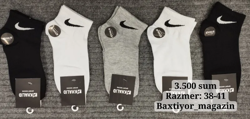 Носки найк 3500сум naski nike 3500 optom