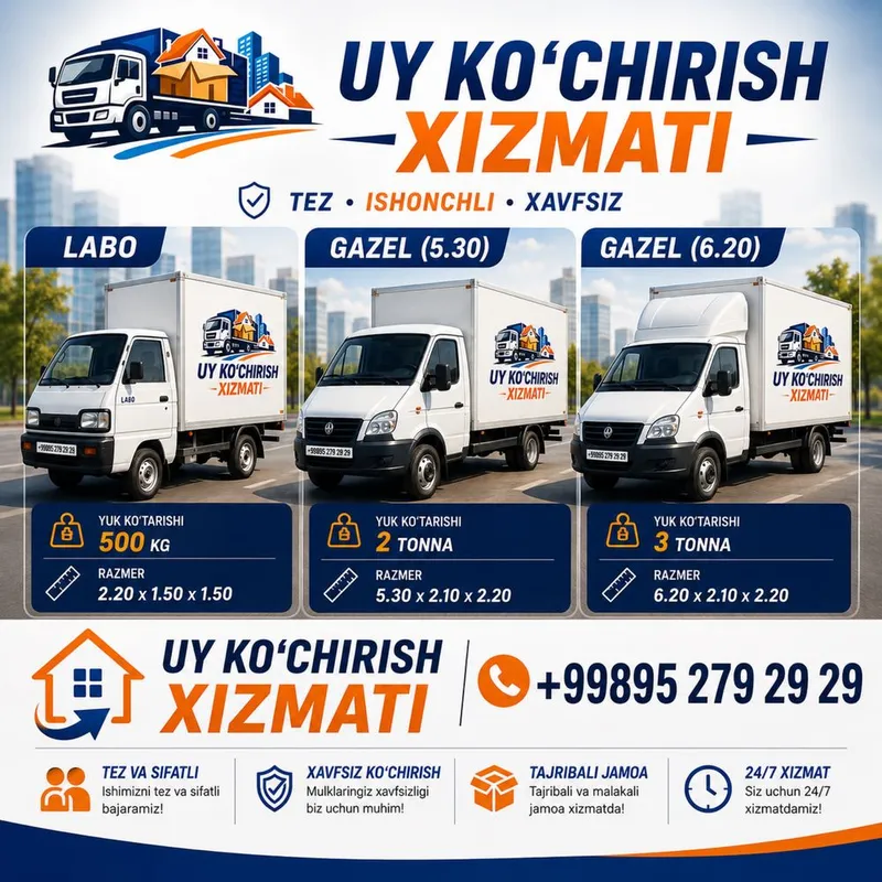 Uy kochirish xizmati 1 Uy kochirish xizmati 1