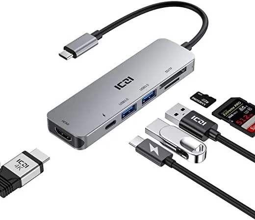 Скидка ! 5× 1 Type c > hdmi / / 2× usb , переходник, Lan ,macbook — фото 2