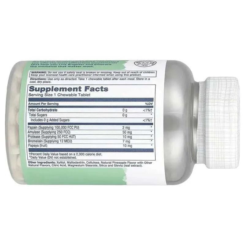 Solaray Ферменты папайи Papaya Enzyme 3
