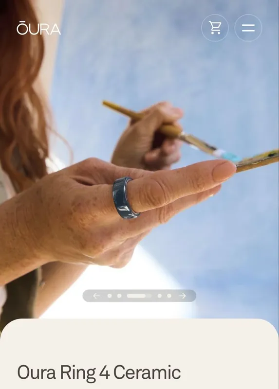 Oura ring 4 Ceramic Midnight 7 размер 6