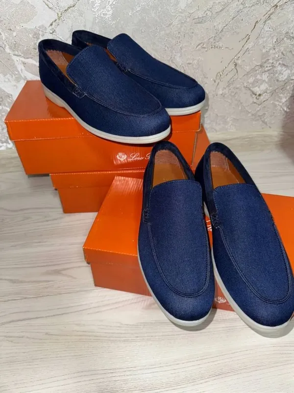 Джинсовые лофферы Loro Piana Джинсовые лофферы Loro Piana