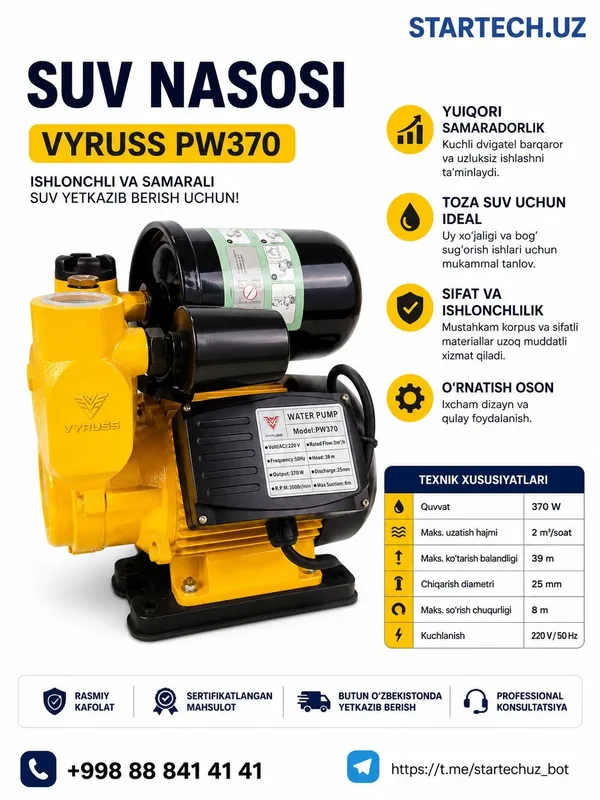 VYRUSS|PW370 suv nasoslari 1 VYRUSS|PW370 suv nasoslari 1