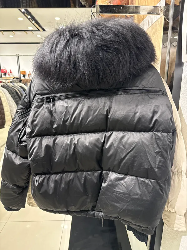 женский куртка зимняя мехом натуральным 2