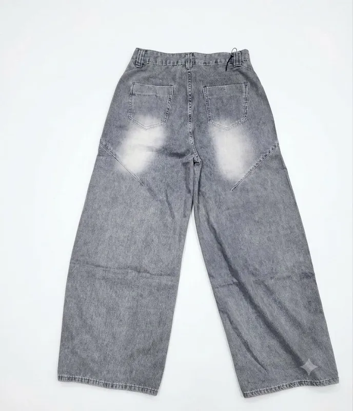 Серые Рванные Baggy Jeans 3