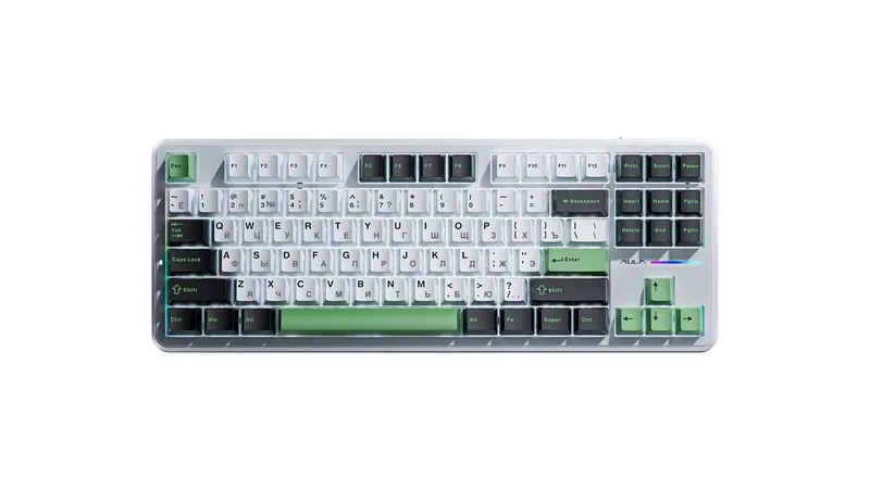 ; Механическая Клавиатура AULA F87 GREEN 1