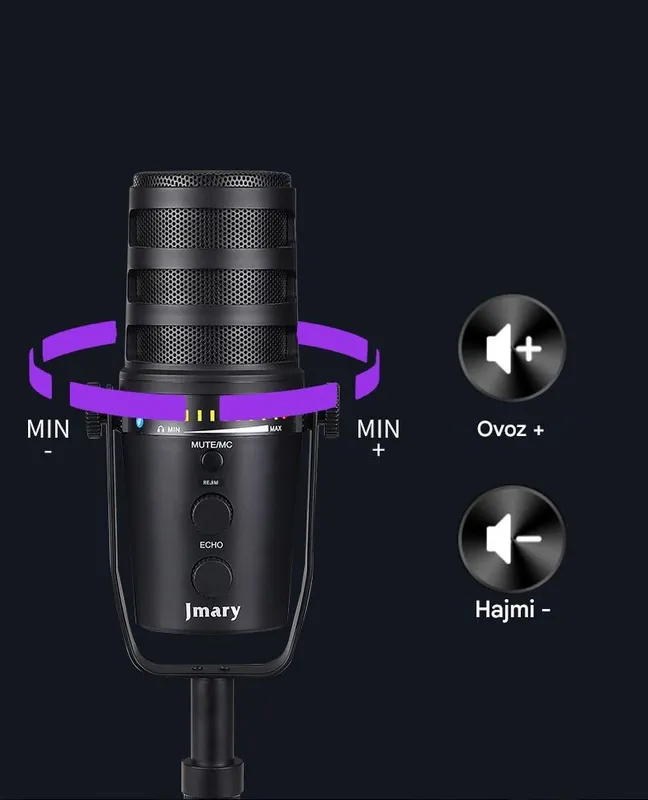 Jmary, podcast streaming uchun studiya mikrofoni — фото 4
