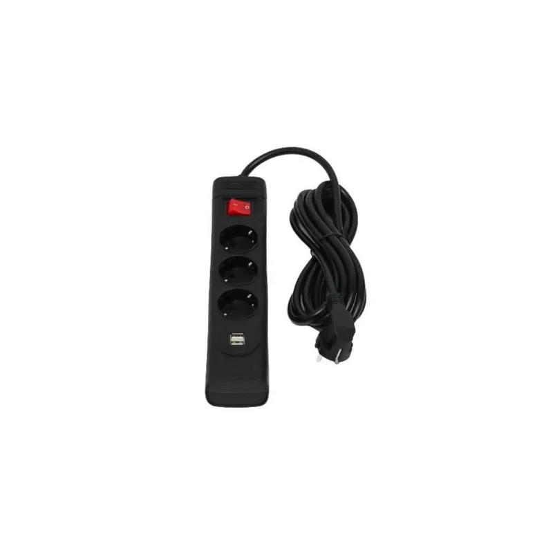 Сетевой фильтр Huntkey / SGA407 / Черный / 3м / 10 А / 3 шт. 1 Сетевой фильтр Huntkey / SGA407 / Черный / 3м / 10 А / 3 шт. 1