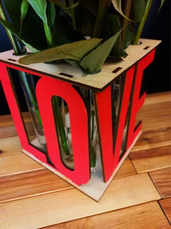 Ваза интерьерная с колбами "LOVE" — фото 5 Ваза интерьерная с колбами "LOVE" — фото 5